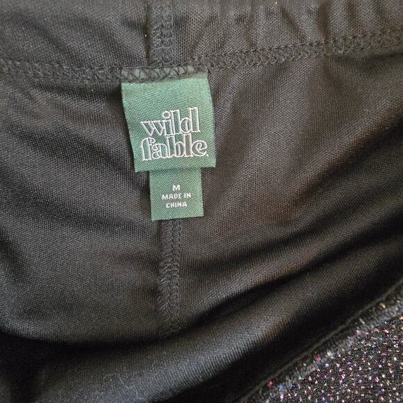 Wild Fable Long Black Multi-colored shimmery maxi skirt Sz M - Picture 5 of 8